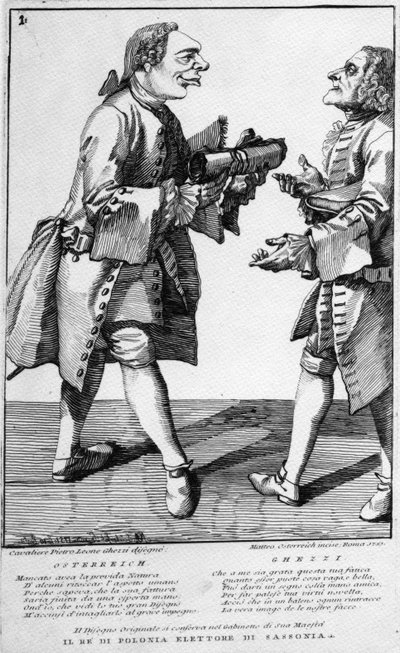 Osterreich and the Cavaliere Ghezzi, print made by Matthias Oesterreich, 1751 by Pier Leone Ghezzi